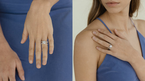 Criss Cross engagement ring VS quality diamond Round 14K 18K gold rose white yellow platinum