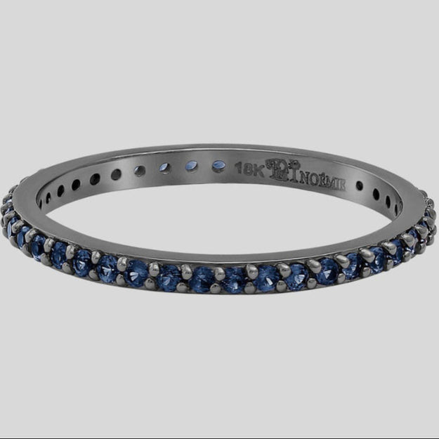 The Sapphire Eternity Band Ring 18K gold rose black orange pink blue elegance stack band
